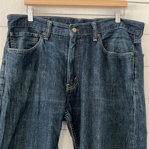 Levi's 505 W36 L32 Regular Fit Tumbled Blue 100% Cotton - Picture 3 of 10